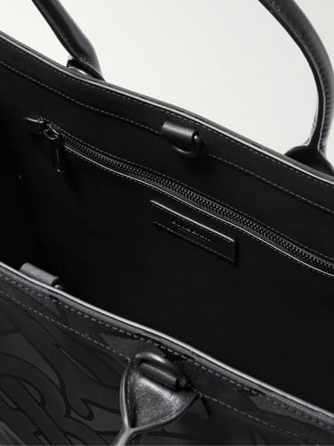 شنطة بيربري مونوغرام جاكار - أسود