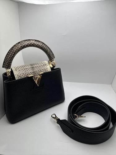 شنطة لويس فيتون كابوسين ميني 21 سم-أسود