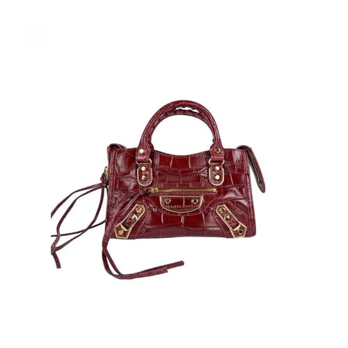 شنطة بالنسياقا كلاسيك سيتي ميني بنقشة جلد التمساح