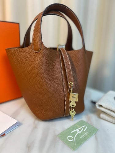 حقيبة هيرميس بيكوتين لوك 18 - بني