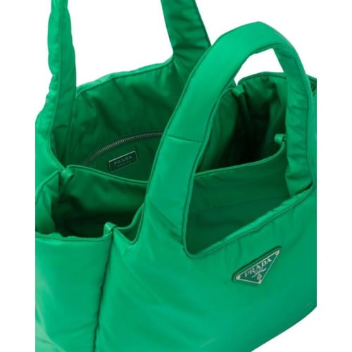 حقيبة يد كبيرة مبطنة من برادا - أخضر