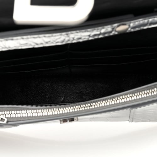 شنطة بالنسياقا نقش جلد التمساح 19CM بسلسلة فضية