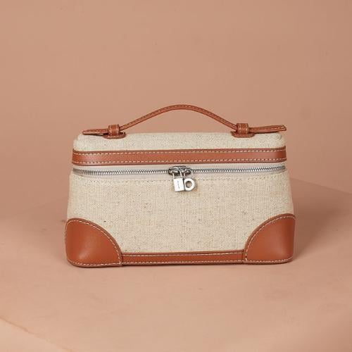 حقيبة ظهر اكسترا بوكيت بقماش مغلف بجلد عجل