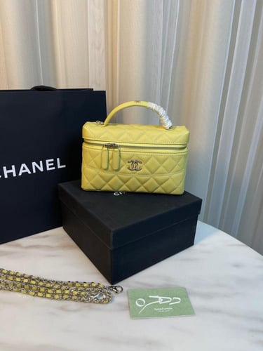 حقيبة شانيل 19.5 سم مستطيلة بشعار CC