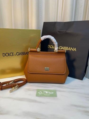 حقيبة كتف من دولتشي مقاس 20 - كراميل