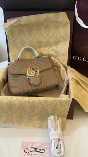 شنطة قوتشي مارمونت ميني توب هاندل - بني فاتح