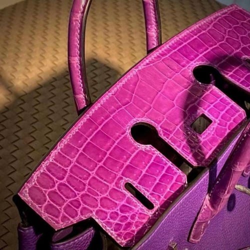 حقيبة بيركين سوبر هيرميس تاتش بيركين بطبعة جلد الت...