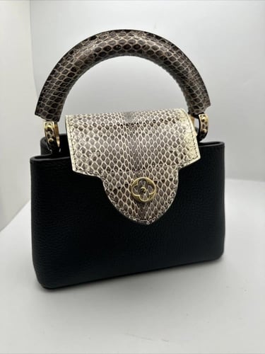 شنطة لويس فيتون كابوسين ميني 21 سم-أسود