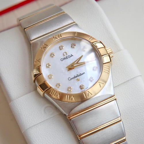 ساعة كونستليشن فولاذ مطلي بذهب من أوميغا