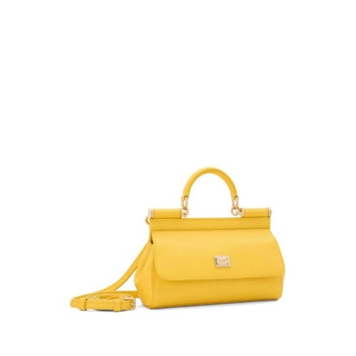 شنطة سيسيلي جلد صغيرة أصفر 18 ميني