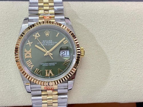 ساعة رولكس ديت جست 2024 - أخضر زيتوني