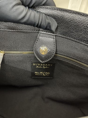 حقيبة توت بانر من بيربري - أسود