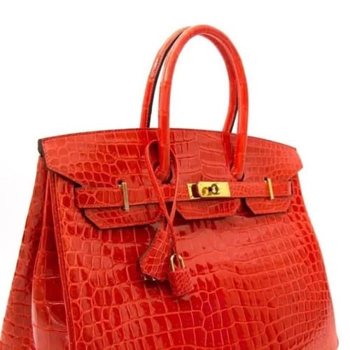 حقيبة بيركين بطبعة جلد التمساح اللامع من هيرميس -...