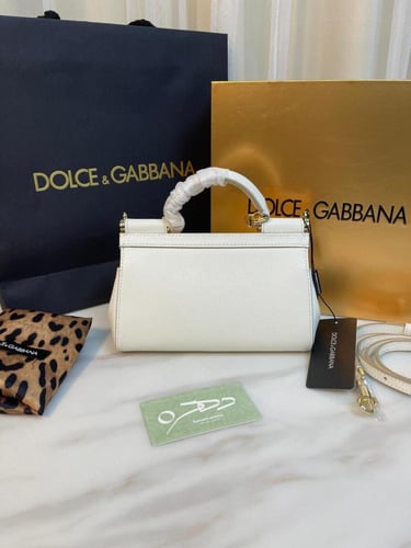 شنطة يد وكتف دولتشي غابانا سيسيلي ميني- أبيض