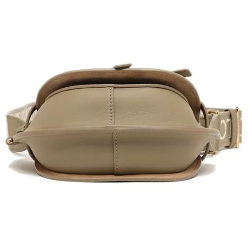 حقيبة جلدية بعقدة مزدوجة صغيرة من لويفي - رمادي