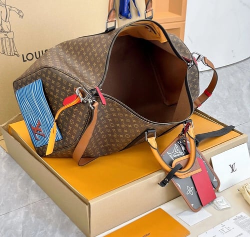 حقيبة لويس فيتون Keepall Bandoulière بني