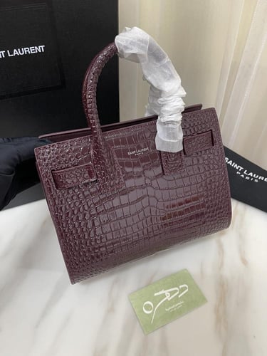 شنطة سان لوران ساك دو جور نقشة تمساح نانو