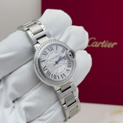 ساعة كارتييه بالون بلو دو كارتييه باطار كريستالي