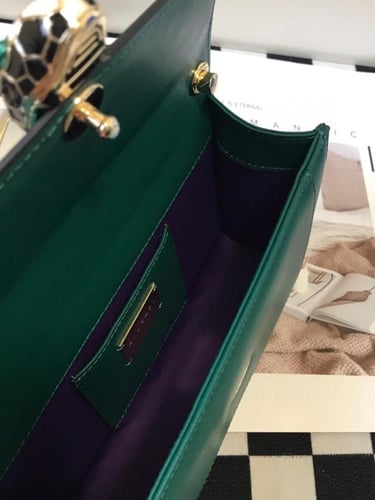 حقيبة كتف سيربنتي فوريفر 22 سم من بولغاري - أخضر