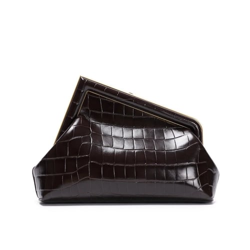 شنطة فندي فرست تمساح - بني محروق