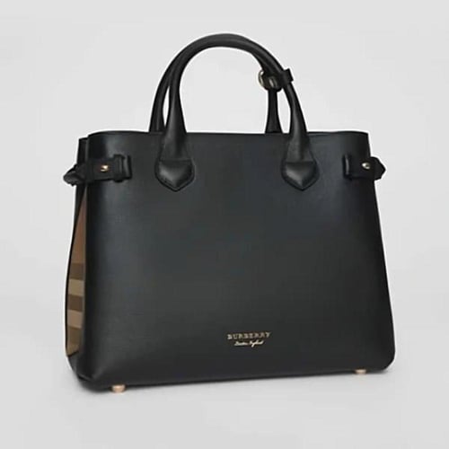 حقيبة توت بانر من بيربري - أسود