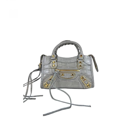 شنطة بالنسياقا كلاسيك سيتي ميني بنقشة جلد التمساح