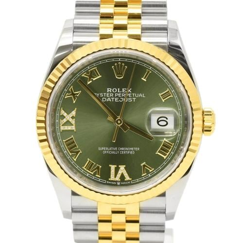 ساعة رولكس ديت جست 2024 - أخضر زيتوني