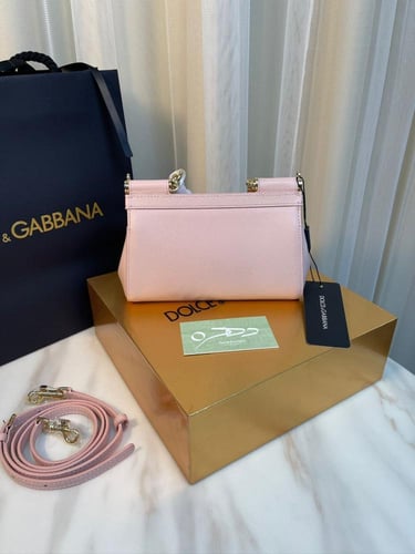 شنطة يد وكتف دولتشي غابانا سيسيلي ميني - بيج وردي