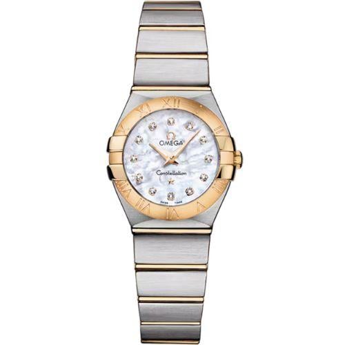 ساعة كونستليشن فولاذ مطلي بذهب من أوميغا