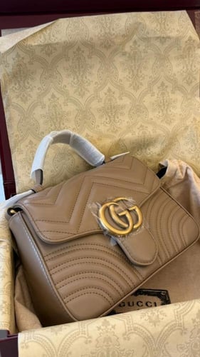 شنطة قوتشي مارمونت ميني توب هاندل - بني فاتح