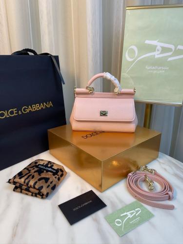 شنطة يد وكتف دولتشي غابانا سيسيلي ميني - بيج وردي