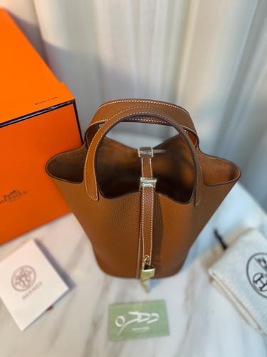 حقيبة هيرميس بيكوتين لوك 18 - بني