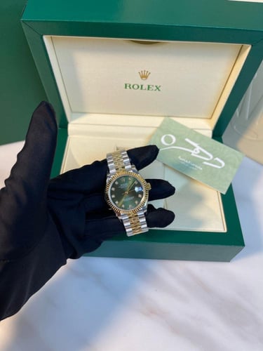 ساعة ديت جست 31mm من رولكس - أخضر زيتوني