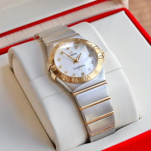 ساعة كونستليشن فولاذ مطلي بذهب من أوميغا