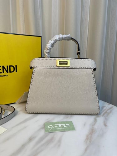 شنطة فندي بيكابو سلريا درزات سمول - بيج و هاردوير...