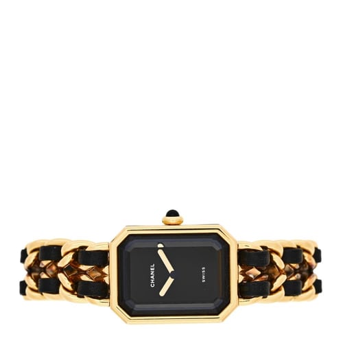 ساعة كوارتز Premiere من شانيل بسوار جلدي ومعدني مط...