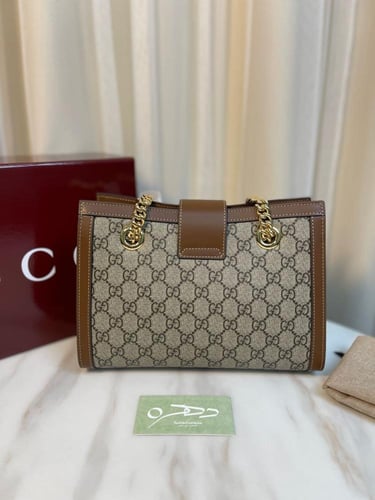 حقيبة من غوتشي بقفل Padlock – بيج وبني