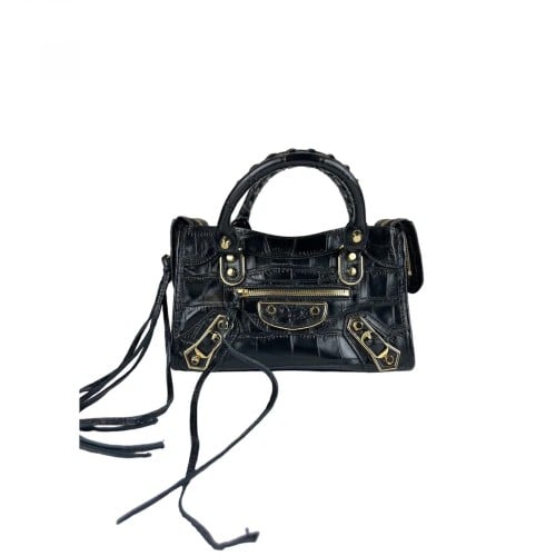 شنطة بالنسياقا كلاسيك سيتي ميني بنقشة جلد التمساح