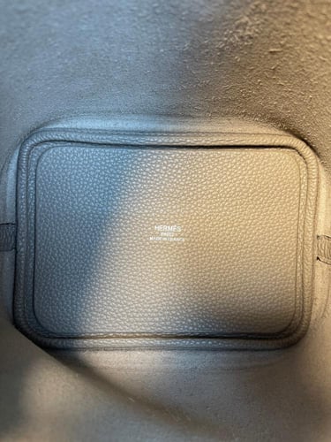 حقيبة هيرميس مقاس 18 هاردوير فضي