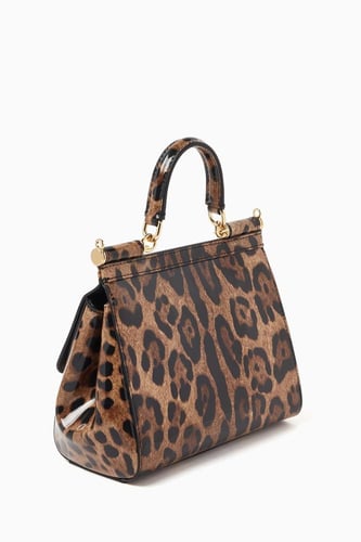 شنطة سيسيلي كيم دولتشي أند غابانا بنقشة فهد لامع -...