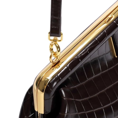 شنطة فندي فرست تمساح - بني محروق