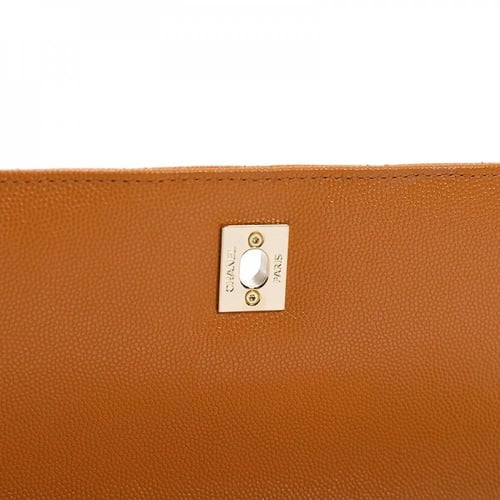 شنطة شانيل كوكو جلد مبطن 29 سم - برتقالي