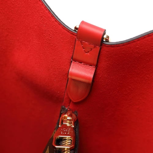 شنطة لويس فيتون نيونوي إم إم حروف - بني وأحمر