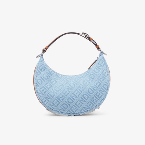 شنطة فندي فنديقرافي جينز سمول - سماوي