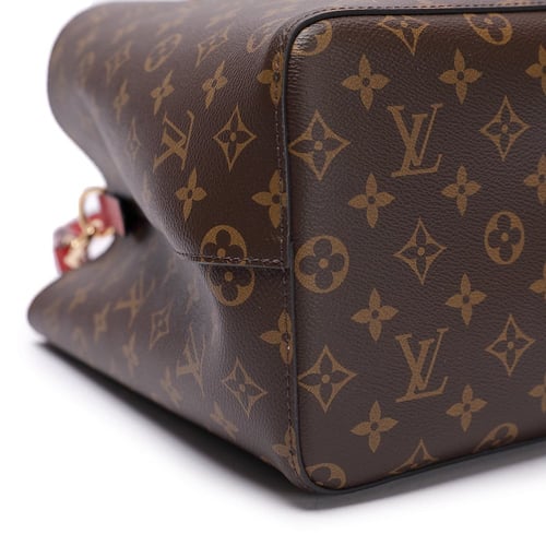 شنطة لويس فيتون نيونوي إم إم حروف - بني وأحمر