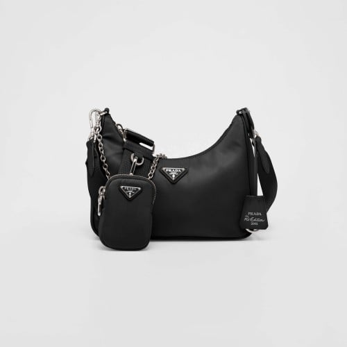 شنطة برادا رئدشن 2005 هاردوير فضي - أسود