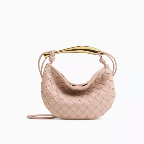 حقيبة ساردين ميني جلد مجدول من بوتيغا فينيتا - ورد...