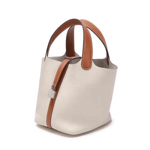 حقيبة هيرميس بيكوتين مقاس 18 هاردوير فضي