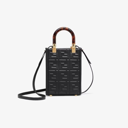 شنطة فندي صن شاين شوبر مجسم ميني - أسود