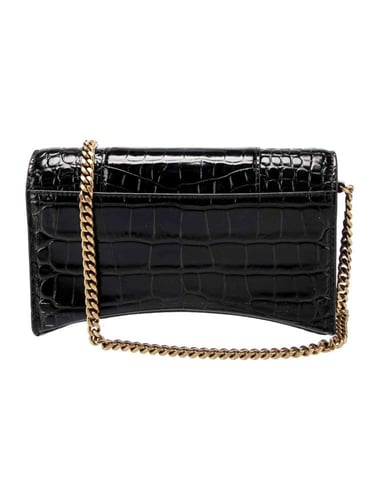 شنطة بالنسياقا نقش جلد التمساح 23CM سلسلة ذهبية